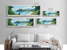 Load image into Gallery viewer, Anse Soleil, Seychelles Panoramic Beach Print, Vacation Gift, Seychelles Wall Art, Framed Canvas Print, Framed Beach Painting