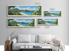 Load image into Gallery viewer, Anse St Jose, Seychelles Panoramic Print, Vacation Gift, Seychelles Wall Art, Beach Painting, Beach Decor, Beach Or Lakehouse Art