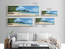 Load image into Gallery viewer, Ao Khanom, Thailand Panoramic Beach Print, Vacation Gift, Thailand Wall Art, Framed Canvas Print, Framed Beach Painting
