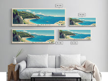 Load image into Gallery viewer, Apella Beach, Greece Panoramic Print, Vacation Gift, Greece Wall Art, Vacation Wall Art, Vacatation Memories, Beach Decor, Beach Or Lakehouse Art
