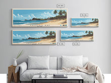 Load image into Gallery viewer, Arugam Bay, Sri Lanka Panoramic Beach Print, Vacation Gift, Sri Lanka Wall Art, Framed Canvas Print, Framed Beach Painting