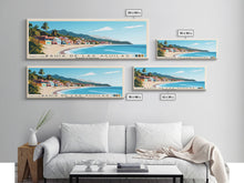 Carregar imagem no visualizador da galeria, Bahia de Las Aguilas, Dominican Republic Panoramic Print, Vacation Gift, Dominican Republic Wall Art, Beach Painting, Beach Decor, Large Wall Art, Wood Frame Art