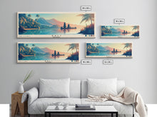 Carregar imagem no visualizador da galeria, Bali, Indonesia Panoramic Print, Vacation Gift, Indonesia Wall Art, Beach Painting, Beach Decor, Beach Or Lakehouse Art