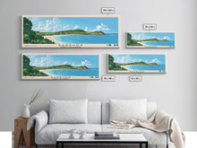 Load image into Gallery viewer, Barbuda, Antigua and Barbuda Panoramic Beach Print, Vacation Gift, Antigua and Barbuda Wall Art, Beach Painting, Beach Decor, Beach Painting