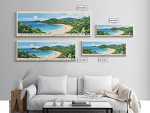 Load image into Gallery viewer, Beach of Oued Laou, Morocco Panoramic Print, Vacation Gift, Morocco Wall Art, Beach Painting, Beach Decor, Beach Or Lakehouse Art