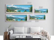 Load image into Gallery viewer, Beau Vallon, Seychelles Panoramic Print, Vacation Gift, Seychelles Wall Art, Vacation Wall Art, Vacatation Memories, Beach Decor, Beach Or Lakehouse Art