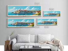 Load image into Gallery viewer, Belle Mare, Mauritius Panoramic Print, Vacation Gift, Mauritius Wall Art, Beach Painting, Beach Decor, Large Wall Art, Wood Frame Art