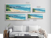 Load image into Gallery viewer, Big Wave Bay Beach, Hong Kong Panoramic Print, Vacation Gift, Hong Kong Wall Art, Beach Painting, Beach Decor, Beach Or Lakehouse Art