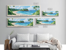 Carregar imagem no visualizador da galeria, Bom Bom Island, São Tomé and Príncipe Panoramic Print, Vacation Gift, São Tomé and Príncipe Wall Art, Beach Painting, Beach Decor, Large Wall Art, Wood Frame Art