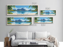 Load image into Gallery viewer, Bora Bora, France Panoramic Beach Print, Vacation Gift, France Wall Art, Beach Painting, Beach Decor, Beach Painting