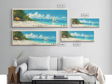 Load image into Gallery viewer, Boracay, Philippines Panoramic Print, Vacation Gift, Philippines Wall Art, Beach Painting, Beach Decor, Large Wall Art, Wood Frame Art
