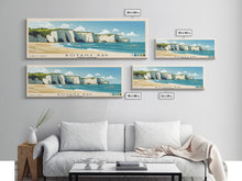 Load image into Gallery viewer, Botany Bay, United Kingdom Panoramic Print, Vacation Gift, United Kingdom Wall Art, Beach Painting, Beach Decor, Beach Or Lakehouse Art