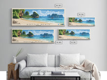 Load image into Gallery viewer, Bottle Beach, Thailand Panoramic Beach Print, Vacation Gift, Thailand Wall Art, Beach Painting, Beach Decor, Beach Painting