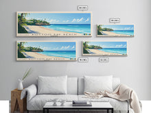 Load image into Gallery viewer, Bottom Bay Beach, Barbados Panoramic Beach Print, Vacation Gift, Barbados Wall Art, Framed Canvas Print, Framed Beach Painting