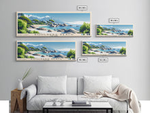 Load image into Gallery viewer, Boulders Beach, Cape Town Panoramic Print, Vacation Gift, Cape Town Wall Art, Vacation Wall Art, Vacatation Memories, Beach Decor, Beach Or Lakehouse Art