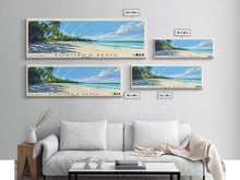 Load image into Gallery viewer, Bowman’s Beach, Florida Panoramic Print, Vacation Gift, Florida Wall Art, Beach Painting, Beach Decor, Large Wall Art, Wood Frame Art