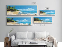 Carregar imagem no visualizador da galeria, Cabarete Beach, Dominican Republic Panoramic Print, Vacation Gift, Dominican Republic Wall Art, Beach Painting, Beach Decor, Beach Or Lakehouse Art