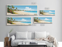 Carregar imagem no visualizador da galeria, Cabbage Beach, Paradise Island, Bahamas Panoramic Print, Vacation Gift, Paradise Island, Bahamas Wall Art, Beach Painting, Beach Decor, Large Wall Art, Wood Frame Art
