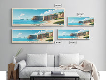 Carregar imagem no visualizador da galeria, Cap Coz, France Panoramic Print, Vacation Gift, France Wall Art, Beach Painting, Beach Decor, Large Wall Art, Wood Frame Art
