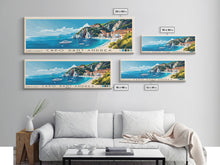 Carregar imagem no visualizador da galeria, Capo Sant’Andrea, Italy Panoramic Beach Print, Vacation Gift, Italy Wall Art, Framed Canvas Print, Framed Beach Painting