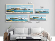 Cargar imagen en el visor de la galería, Chausey Islands, France Panoramic Beach Print, Vacation Gift, France Wall Art, Beach Painting, Beach Decor, Beach Painting