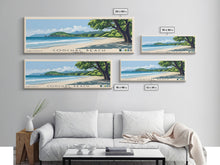Cargar imagen en el visor de la galería, Conchal Beach, Costa Rica Panoramic Print, Vacation Gift, Costa Rica Wall Art, Beach Painting, Beach Decor, Large Wall Art, Wood Frame Art