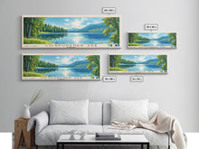 Load image into Gallery viewer, Cospudener See, Germany Panoramic Print, Vacation Gift, Germany Wall Art, Beach Painting, Beach Decor, Large Wall Art, Wood Frame Art