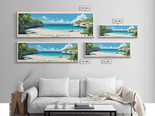 Load image into Gallery viewer, Cove Beach, Bahamas Panoramic Print, Vacation Gift, Bahamas Wall Art, Vacation Wall Art, Vacatation Memories, Beach Decor, Beach Or Lakehouse Art
