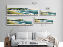 Load image into Gallery viewer, Cuckmere Haven, United Kingdom Panoramic Beach Print, Vacation Gift, United Kingdom Wall Art, Framed Canvas Print, Framed Beach Painting