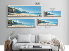 Carregar imagem no visualizador da galeria, D-Day beaches, France Panoramic Beach Print, Vacation Gift, France Wall Art, Framed Canvas Print, Framed Beach Painting