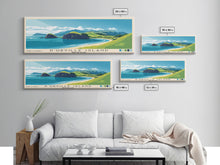 Load image into Gallery viewer, D’Urville Island, New Zealand Panoramic Print, Vacation Gift, New Zealand Wall Art, Beach Painting, Beach Decor, Large Wall Art, Wood Frame Art