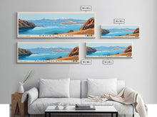 Load image into Gallery viewer, Damas Island, Chile Panoramic Print, Vacation Gift, Chile Wall Art, Beach Painting, Beach Decor, Large Wall Art, Wood Frame Art