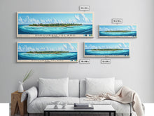 Load image into Gallery viewer, Dhigurah Island, Maldives Panoramic Beach Print, Vacation Gift, Maldives Wall Art, Beach Painting, Beach Decor, Beach Painting
