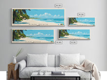 Load image into Gallery viewer, Diani Beach, Kenya Panoramic Print, Vacation Gift, Kenya Wall Art, Beach Painting, Beach Decor, Large Wall Art, Wood Frame Art