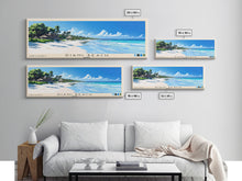 Load image into Gallery viewer, Diani Beach, Kenya Panoramic Beach Print, Vacation Gift, Kenya Wall Art, Framed Canvas Print, Framed Beach Painting