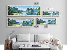 Load image into Gallery viewer, Doc Let, Vietnam Panoramic Beach Print, Vacation Gift, Vietnam Wall Art, Beach Painting, Beach Decor, Beach Painting