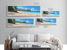 Load image into Gallery viewer, Doctor’s Cave Beach, Jamaica Panoramic Print, Vacation Gift, Jamaica Wall Art, Beach Painting, Beach Decor, Large Wall Art, Wood Frame Art