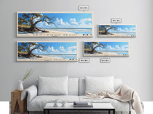 Carregar imagem no visualizador da galeria, Driftwood Beach, Georgia Panoramic Beach Print, Vacation Gift, Georgia Wall Art, Framed Canvas Print, Framed Beach Painting