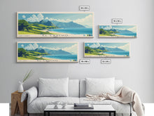 Load image into Gallery viewer, El Laucho, Chile Panoramic Beach Print, Vacation Gift, Chile Wall Art, Beach Painting, Beach Decor, Beach Painting