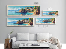 Load image into Gallery viewer, Embiez Island, France Panoramic Print, Vacation Gift, France Wall Art, Beach Painting, Beach Decor, Large Wall Art, Wood Frame Art
