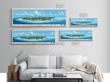 Load image into Gallery viewer, Fulhadhoo Island, Maldives Panoramic Print, Vacation Gift, Maldives Wall Art, Beach Painting, Beach Decor, Beach Or Lakehouse Art