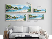 Carregar imagem no visualizador da galeria, Genovesa Island, Ecuador Panoramic Print, Vacation Gift, Ecuador Wall Art, Beach Painting, Beach Decor, Large Wall Art, Wood Frame Art