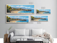 Carregar imagem no visualizador da galeria, Giardini naxos beach, Italy Panoramic Print, Vacation Gift, Italy Wall Art, Beach Painting, Beach Decor, Beach Or Lakehouse Art