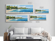 Load image into Gallery viewer, Glover’s Reef Atoll, Belize Panoramic Print, Vacation Gift, Belize Wall Art, Beach Painting, Beach Decor, Beach Or Lakehouse Art