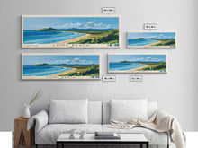 Load image into Gallery viewer, Long Beach, Fiji Panoramic Print, Vacation Gift, Fiji Wall Art, Beach Painting, Beach Decor, Large Wall Art, Wood Frame Art