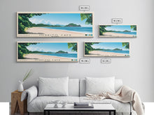 Load image into Gallery viewer, Miskito Cays, Nicaragua Panoramic Beach Print, Vacation Gift, Nicaragua Wall Art, Framed Canvas Print, Framed Beach Painting