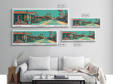 Carregar imagem no visualizador da galeria, Bakersfield California Panoramic Travel Poster Canvas Print