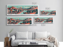 Cargar imagen en el visor de la galería, Colorado Springs Colorado Panoramic Travel Poster Canvas Print