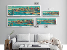 Load image into Gallery viewer, Detroit Michigan Panoramic Travel Poster Canvas Print