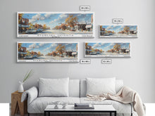 Load image into Gallery viewer, Sterling Heights Michigan Travel Poster, Framed Canvas Print, Office Art, Wall Hanging, Travel Gift, Living Room Art, Vintage Style